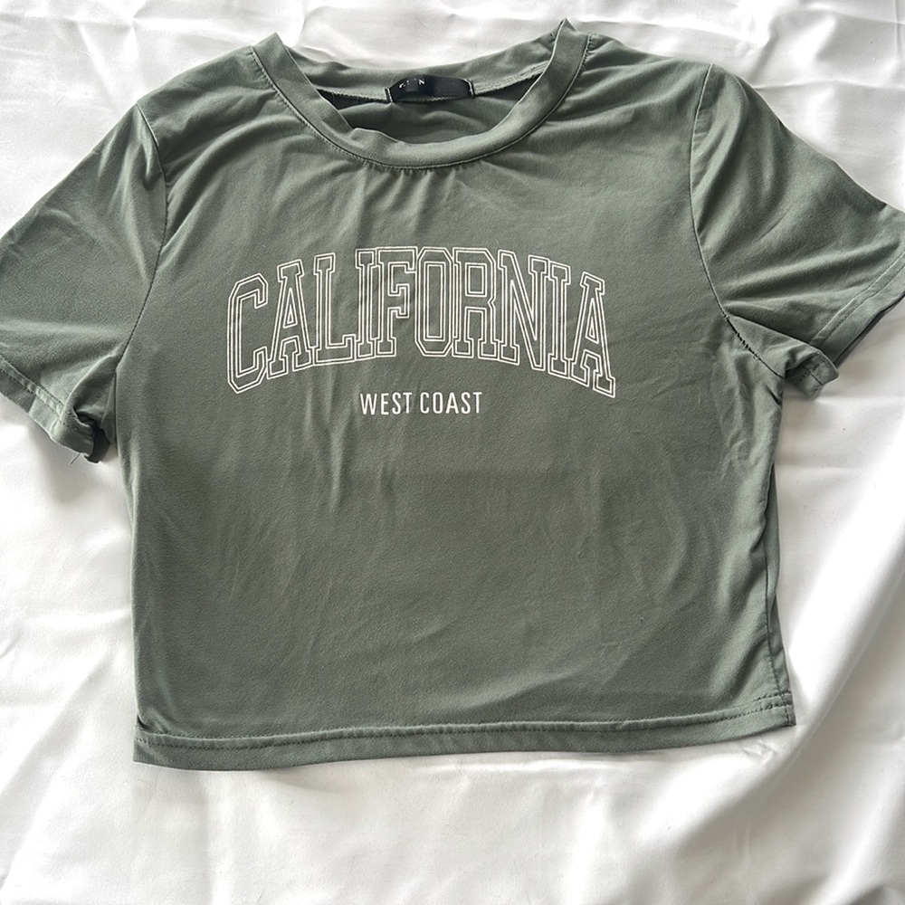 Green crop top